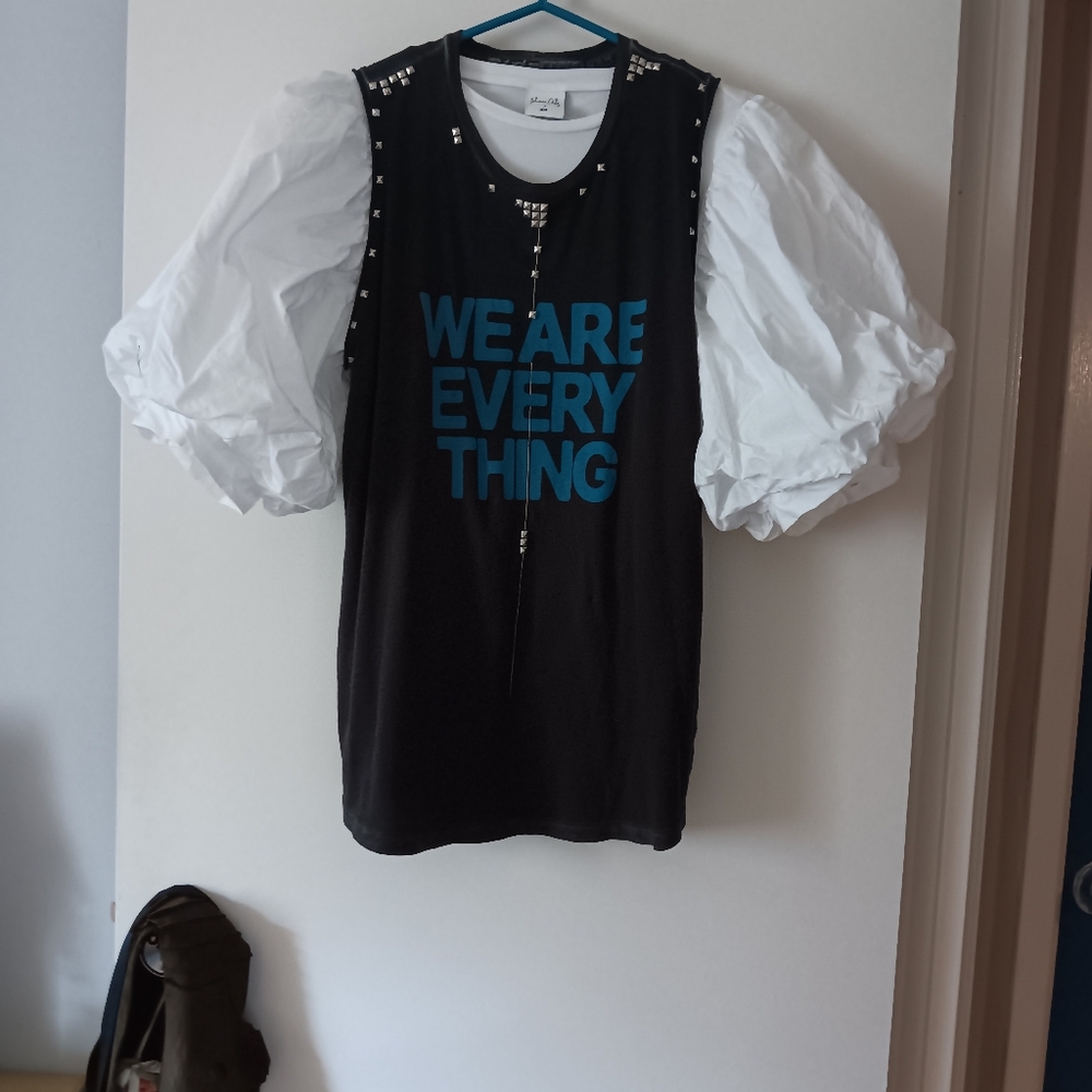 JOHANNA ORTIZ x H&M White Cotton Balloon Puff Sleeve Tee M - Picture 6 of 6